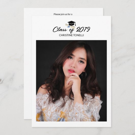 Afstuderen Aankondiging Kaart (Voorkant / Achterkant)