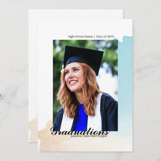 Afstuderen Aankondiging Kaart (Voorkant / Achterkant)