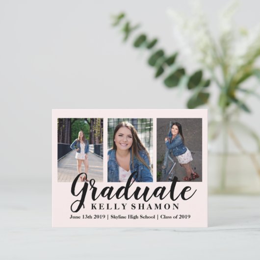 Afstuderen Aankondiging Kaart (Staand voorkant)