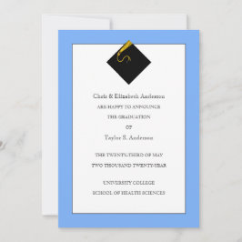 Afstuderen Aankondiging licht blauw