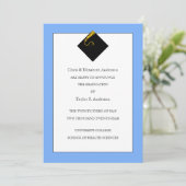 Afstuderen Aankondiging licht blauw (Staand voorkant)