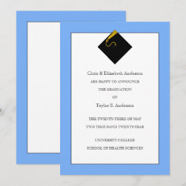 Afstuderen Aankondiging licht blauw