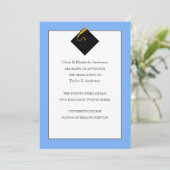 Afstuderen Aankondiging licht blauw (Staand voorkant)