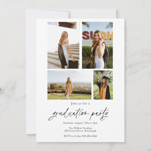 Afstuderen Aankondiging met Foto (Achterkant)