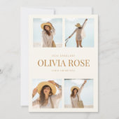 Afstuderen Aankondiging met Vier Foto's (Voorkant)