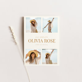 Afstuderen Aankondiging met Vier Foto's