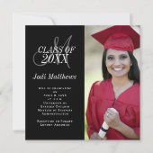 Afstuderen Aankondiging Monogram Foto Afstudeerder (Voorkant)