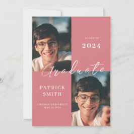 Afstuderen aankondiging, Mozaïek - Roze Kaart