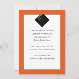 Afstuderen Aankondiging Sinaasappel