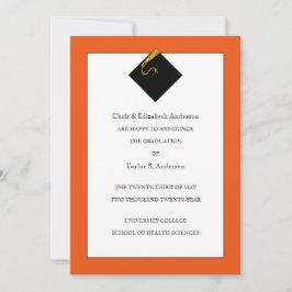 Afstuderen Aankondiging Sinaasappel