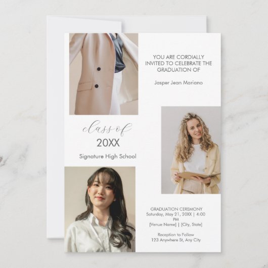 Afstuderen Aankondiging Uitnodigen | Afstudeerfees (Achterkant)