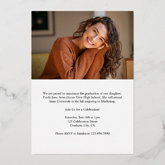 Afstuderen Aankondiging Uitnodiging Afstudeerder F (Achterkant)