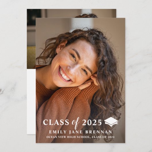 Afstuderen Aankondiging Uitnodiging Afstudeerder F (Voorkant / Achterkant)