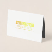 Afstuderen Aankondiging Uitnodiging Folie Kaart (Voorkant)