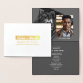 Afstuderen Aankondiging Uitnodiging Folie Kaart (Display)