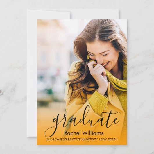 Afstuderen aankondiging van de fotouitnodigingspar (Voorkant)