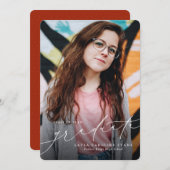 Afstuderen aankondiging van elegant afstuderen (Voorkant / Achterkant)