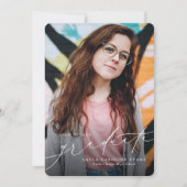 Afstuderen aankondiging van elegant afstuderen (Voorkant)