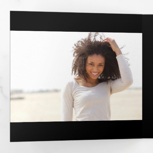 Afstuderen aankondiging van Tri-Fold Multi Photo (Binnenzijde eerst)