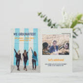 Afstuderen Aankondiging van Vrienden Twee Foto's (Staand voorkant)