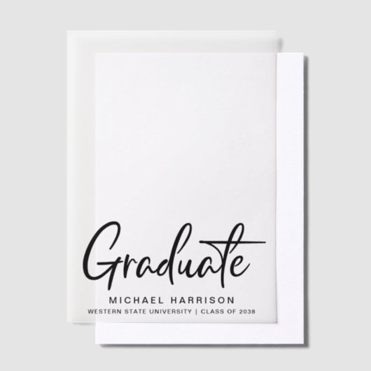 Afstuderen aankondiging Vellum Overlay (Offset)