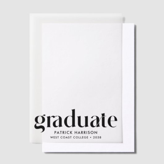 Afstuderen aankondiging Vellum Overlay (Offset)