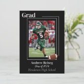 Afstuderen Aankondiging voor Football Player (Staand voorkant)