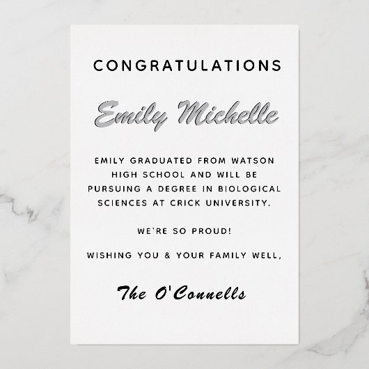 Afstuderen Aankondiging Wetenschap afgestudeerde c (Achterkant)