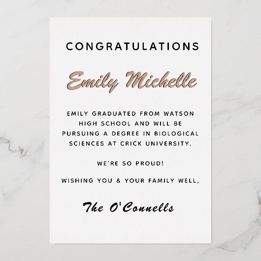 Afstuderen Aankondiging Wetenschap afgestudeerde c (Achterkant)