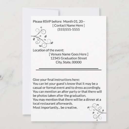 Afstuderen Aankondiging White Gold Lijst (Achterkant)