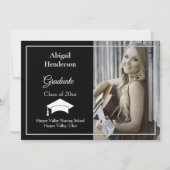 Afstuderen Aankondiging Wit Pet en foto (Voorkant)