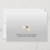 Afstuderen Aankondiging Wit Pet en foto (Achterkant)