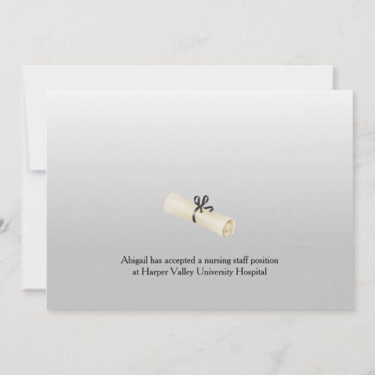 Afstuderen Aankondiging Wit Pet en foto (Achterkant)