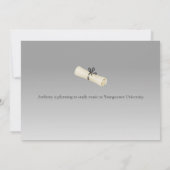 Afstuderen Aankondiging zwart Pet en foto (Achterkant)