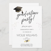 Afstuderen Aankondigingsfeest Uitnodigen, Eenvoudi Kaart (Voorkant / Achterkant)