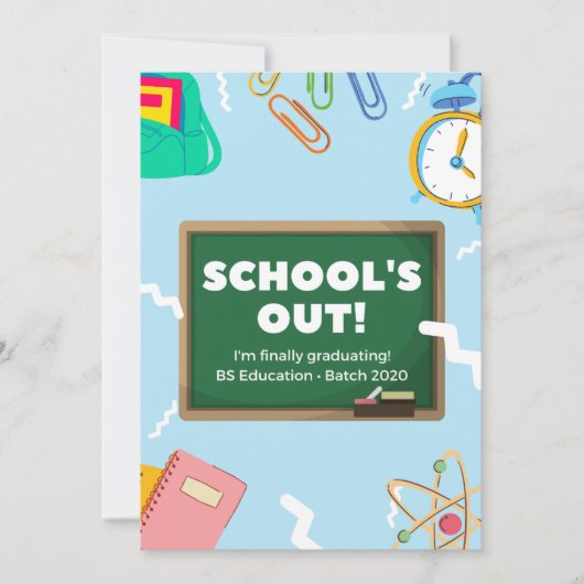 Afstuderen aankondigingskaart Bewerkbaar Aankondiging (Voorkant)