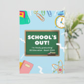 Afstuderen aankondigingskaart Bewerkbaar Aankondiging (Staand voorkant)