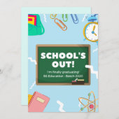 Afstuderen aankondigingskaart Bewerkbaar Aankondiging (Voorkant / Achterkant)