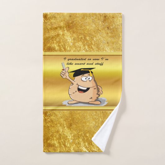 Afstuderen aardappel met een graad bad handdoek (Handdoek)