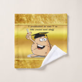 Afstuderen aardappel met een graad bad handdoek (Wasdoekje)