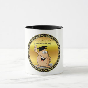 Afstuderen aardappel met een graad mok