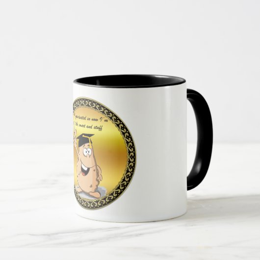 Afstuderen aardappel met een graad mok (Voorkant rechts)