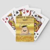 Afstuderen aardappel met een graad pokerkaarten (Achterkant)