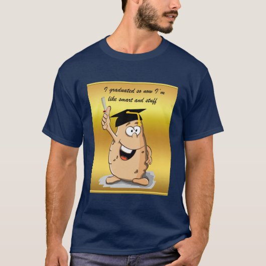 Afstuderen aardappel met een graad t-shirt (Voorkant)