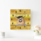 Afstuderen aardappel met een graad vierkante klok (Huis)