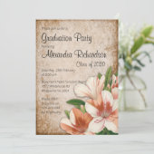 Afstuderen Abrikozen Lilies Kaart (Staand voorkant)