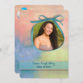 Afstuderen abstracte Waterverf Kaart (Voorkant / Achterkant)