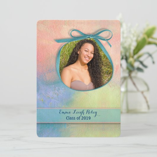 Afstuderen abstracte Waterverf Kaart (Staand voorkant)