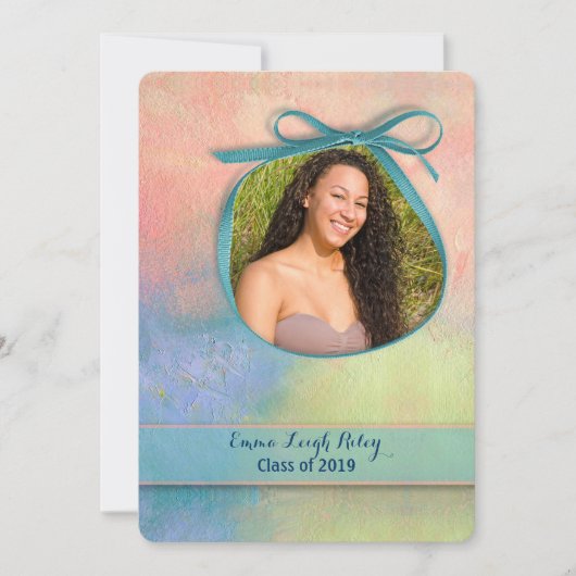 Afstuderen abstracte Waterverf Kaart (Voorkant)