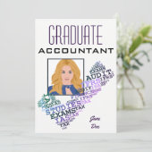 "Afstuderen accountant" Kaart (Staand voorkant)